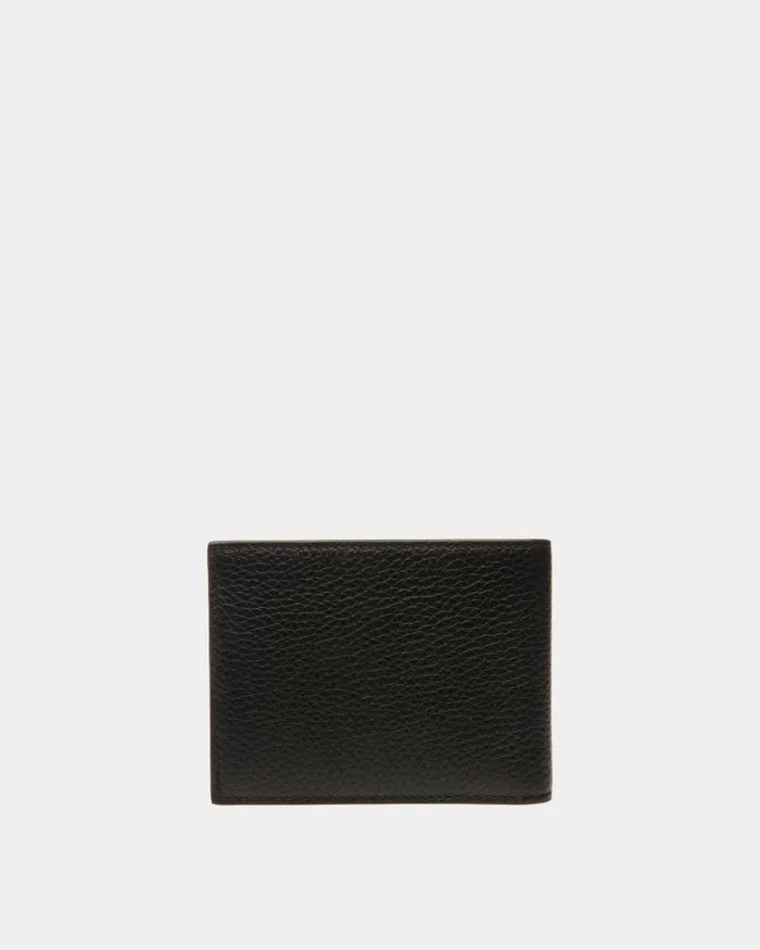 Men Bally Wallets and Card Holders Ribbon Wallet In Black Leather Black