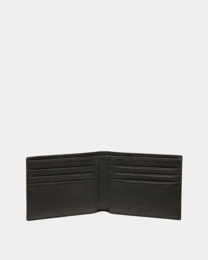 Men Bally Wallets and Card Holders Ribbon Wallet In Black Leather Black