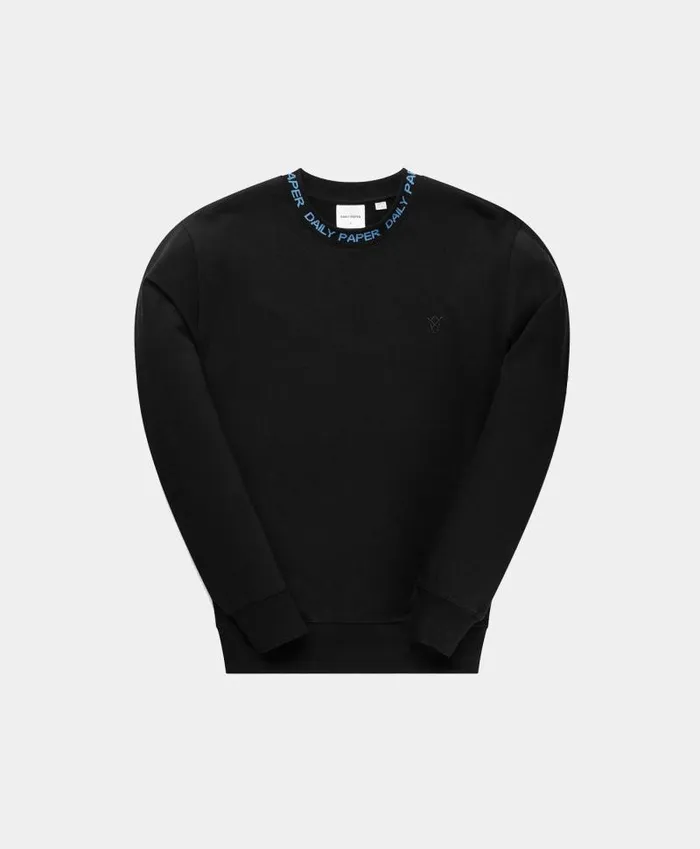 Men Black Blue Erib Sweater Daily Paper Hoodies and Sweaters