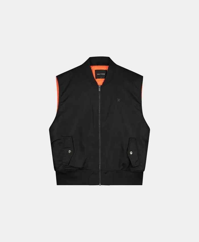 Men Black Levon Vest Daily Paper Jackets
