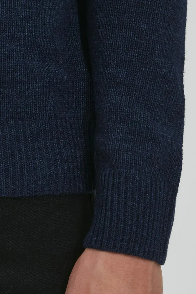 Men Blend Knit Knitted Pullover Dress Blues