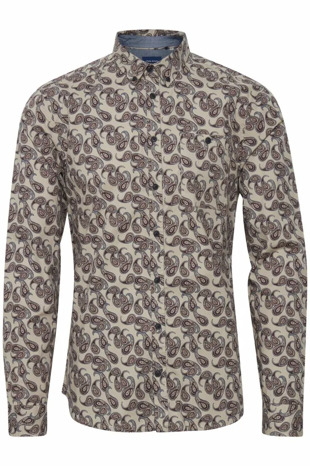 Men Blend Shirts Long Sleeved Shirt Crockery