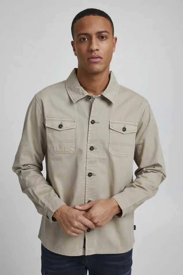 Men Blend Shirts Long Sleeved Shirt Crockery