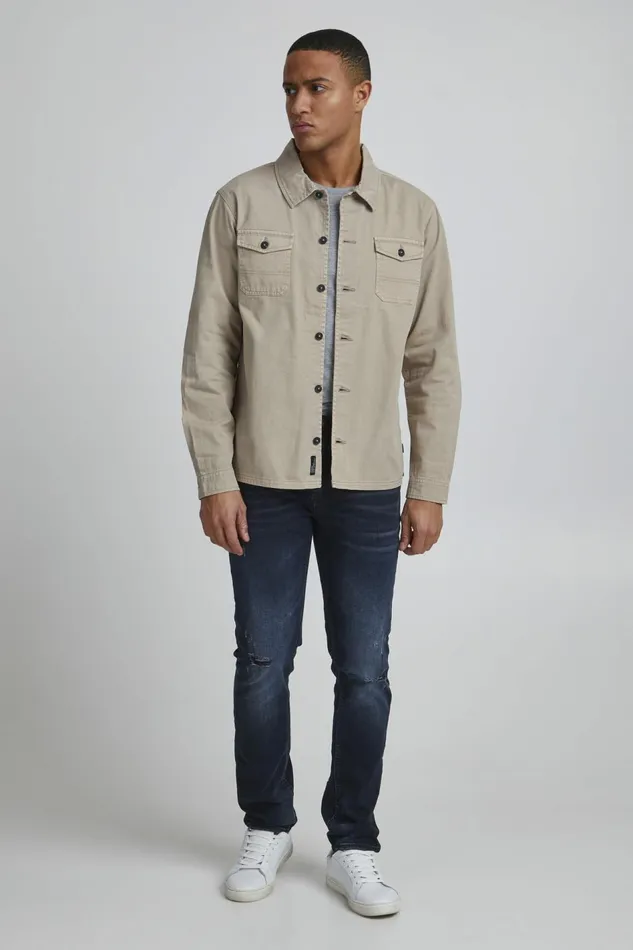 Men Blend Shirts Long Sleeved Shirt Crockery