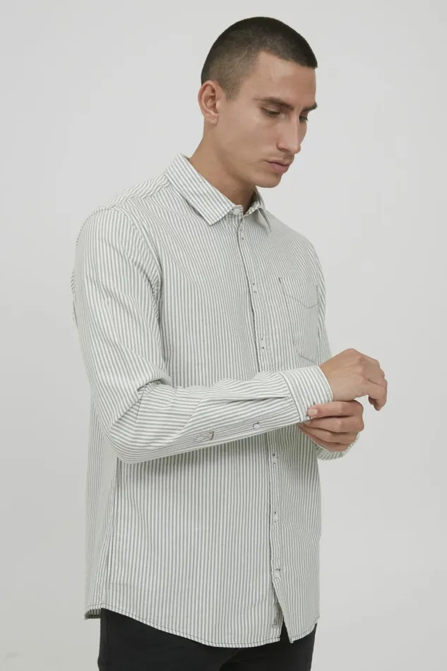 Men Blend Shirts Long Sleeved Shirt Loden Green