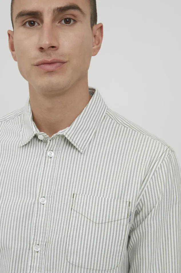 Men Blend Shirts Long Sleeved Shirt Loden Green