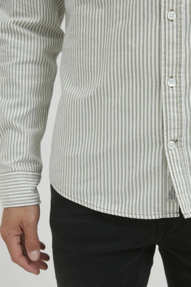 Men Blend Shirts Long Sleeved Shirt Loden Green