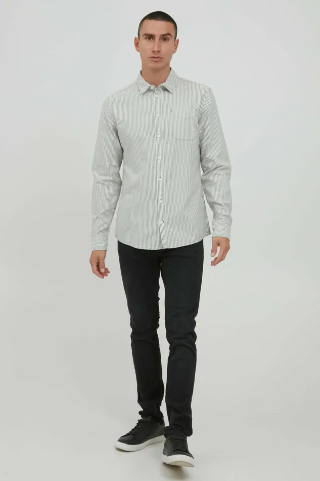 Men Blend Shirts Long Sleeved Shirt Loden Green