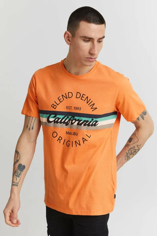 Men Blend TShirts Tshirt Dusty Orange