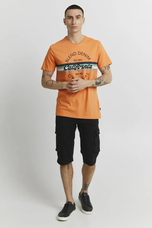 Men Blend TShirts Tshirt Dusty Orange