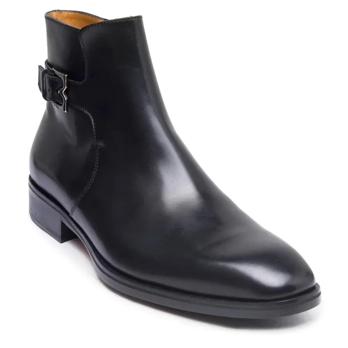 Men Boots Bruno Magli Angiolini Leather Dress Boot 8211 Black