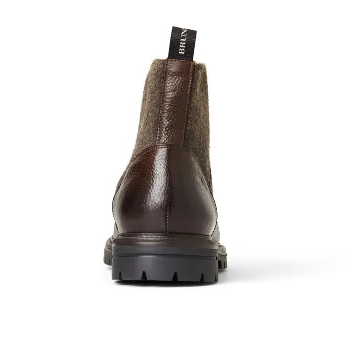 Men Boots Bruno Magli Hunter Contemporary Lace Up Stretch Boot Dark Brown