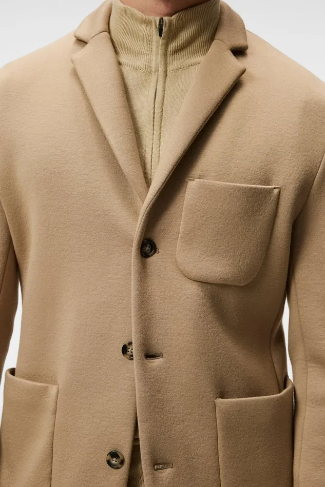 Men Carlton Bonded Cardigan Blazer Tiger Brown JLindeberg Blazers
