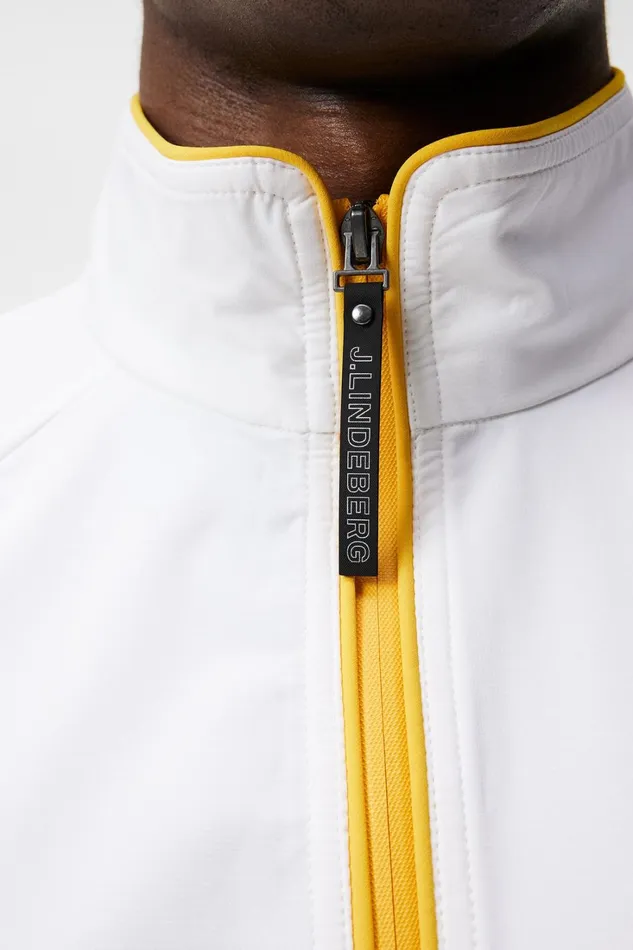 Men Cash Track Top White JLindeberg Jackets Men Cash Track Top White JLindeberg Jackets