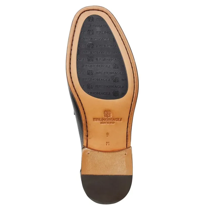 Men Casual Shoes Bruno Magli Tonio Slip On Loafer Black Cervo Leather