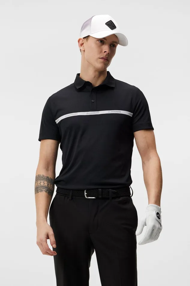 Men Chad Slim Fit Polo Black JLindeberg Polo Shirts