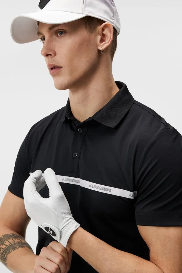 Men Chad Slim Fit Polo Black JLindeberg Polo Shirts