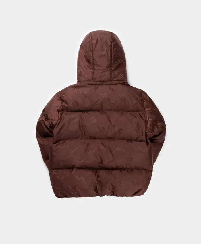 Men Chocolate Brown Monogram Honit Puffer Jacket Daily Paper Jackets Men Chocolate Brown Monogram Honit Puffer Jacket Daily Paper Jackets