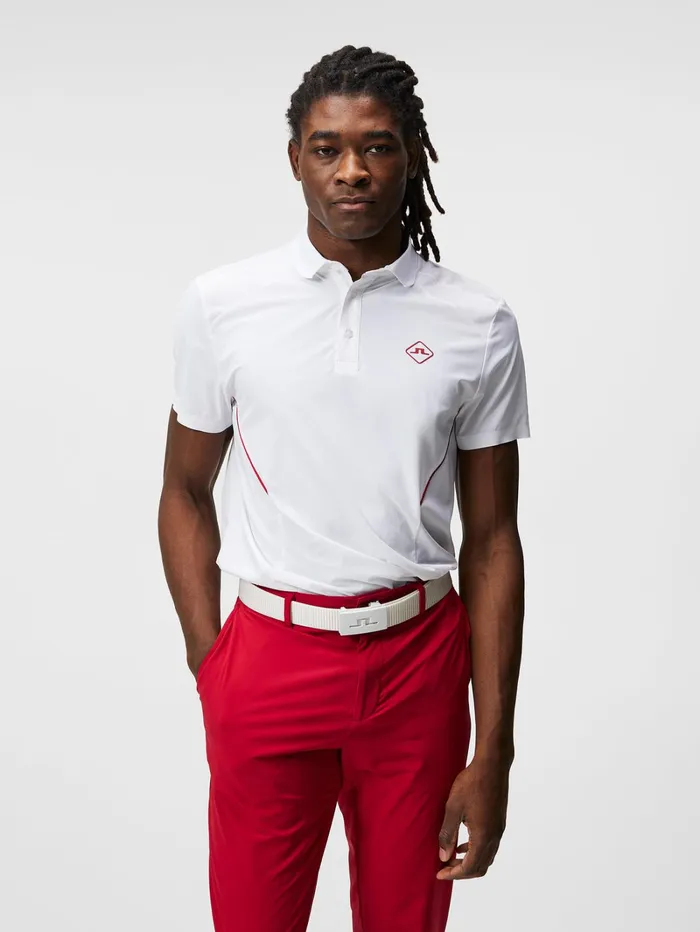 Men Chris Regular Fit Polo White JLindeberg Polo Shirts