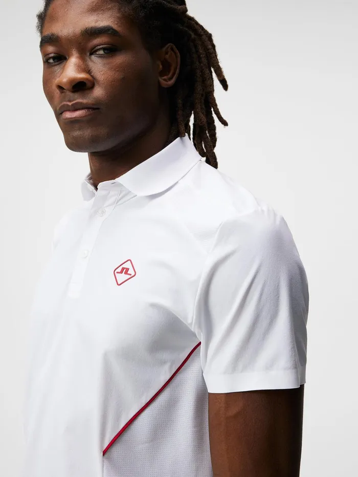 Men Chris Regular Fit Polo White JLindeberg Polo Shirts