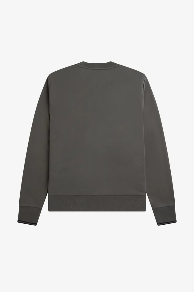 Men Crew Neck Sweatshirt Field Green Fred Perry Sweatshirts