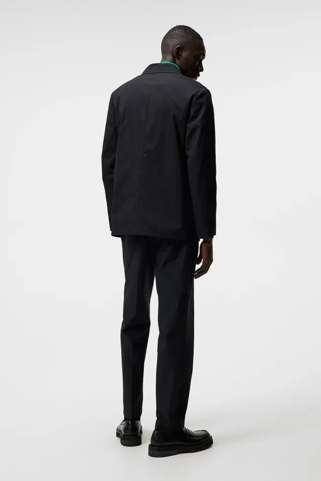 Men David U Light Cotton Blazer Black JLindeberg Blazers