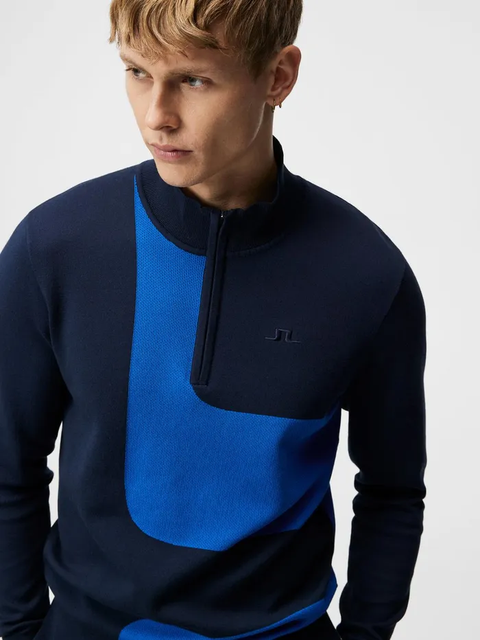 Men Davis Knitted Sweater JL Navy JLindeberg Knitwear Men Davis Knitted Sweater JL Navy JLindeberg Knitwear