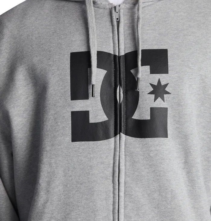 Men DC Shoes DC Star ZipUp Hoodie heather grey Sweatshirts and Hoodies
