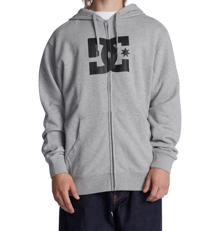 Men DC Shoes DC Star ZipUp Hoodie heather grey Sweatshirts and Hoodies