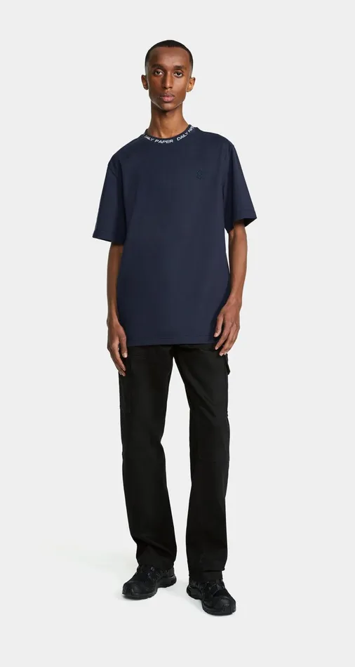 Men Deep Navy Erib Tshirt Daily Paper TShirts Men Deep Navy Erib Tshirt Daily Paper TShirts