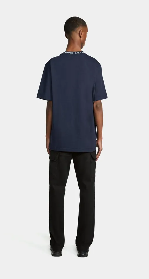 Men Deep Navy Erib Tshirt Daily Paper TShirts Men Deep Navy Erib Tshirt Daily Paper TShirts