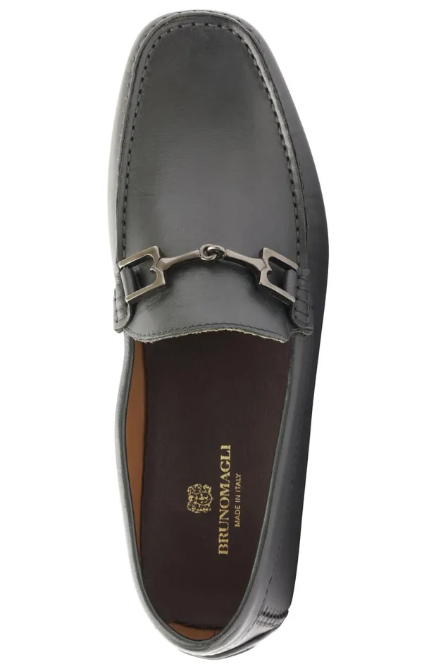 Men Dress Shoes Bruno Magli Xander Leather Driving Moccasin 8211 Black