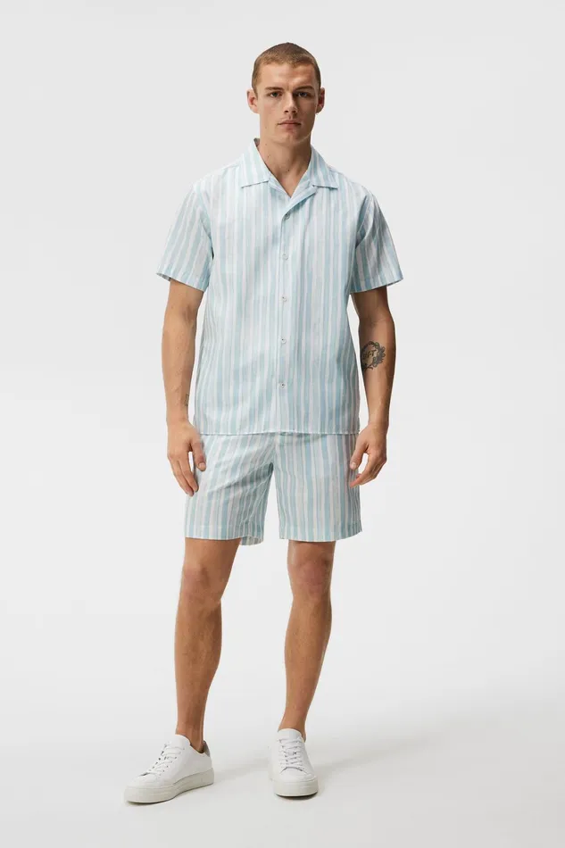 Men Elio Painted Stripe Reg Shirt Dream Blue JLindeberg Shirts Men Elio Painted Stripe Reg Shirt Dream Blue JLindeberg Shirts