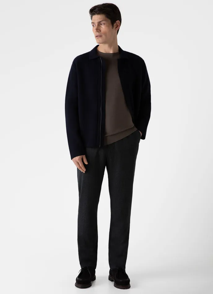 Men ExtraFine Merino Crew Neck Cedar Knitwear ussunspel