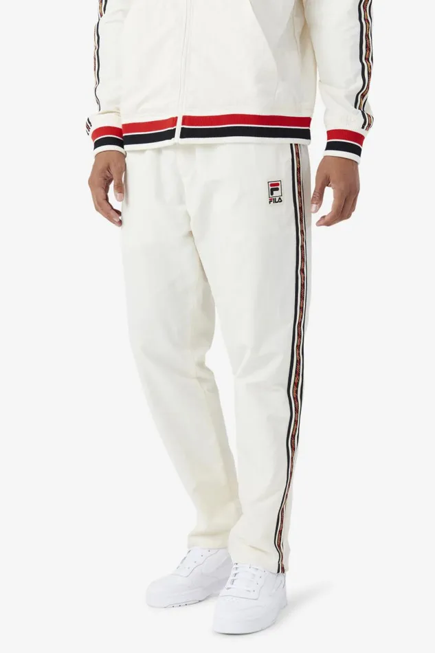 Men Fila Pants and Shorts Faras Windpant Gardenia Black Fila Red