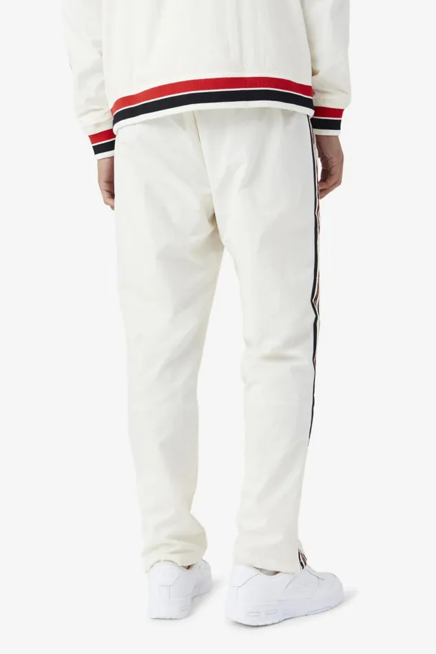 Men Fila Pants and Shorts Faras Windpant Gardenia Black Fila Red