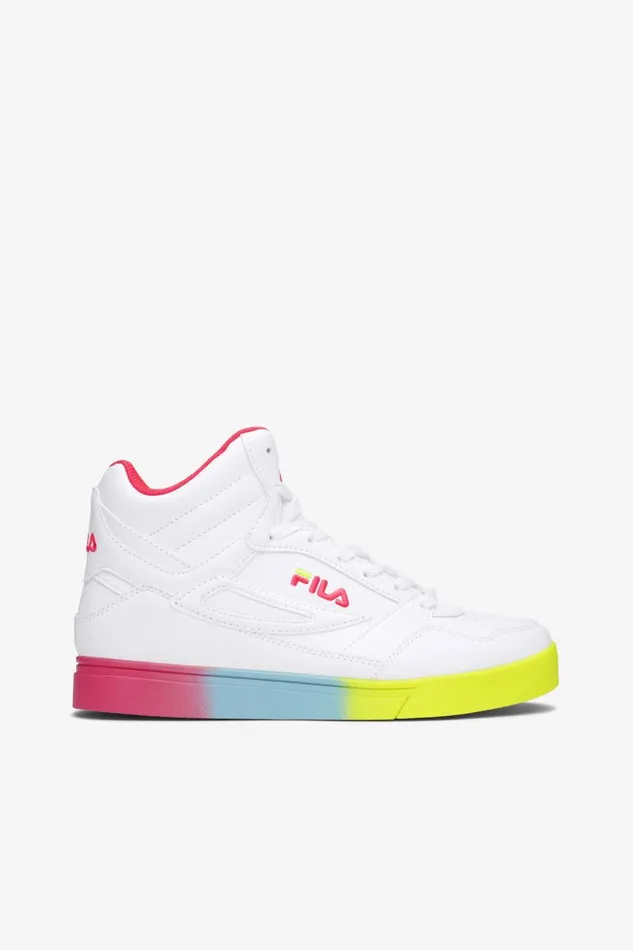 Men Fila Sneakers and Lifestyle Everge White Diva Pink Safety Yellow