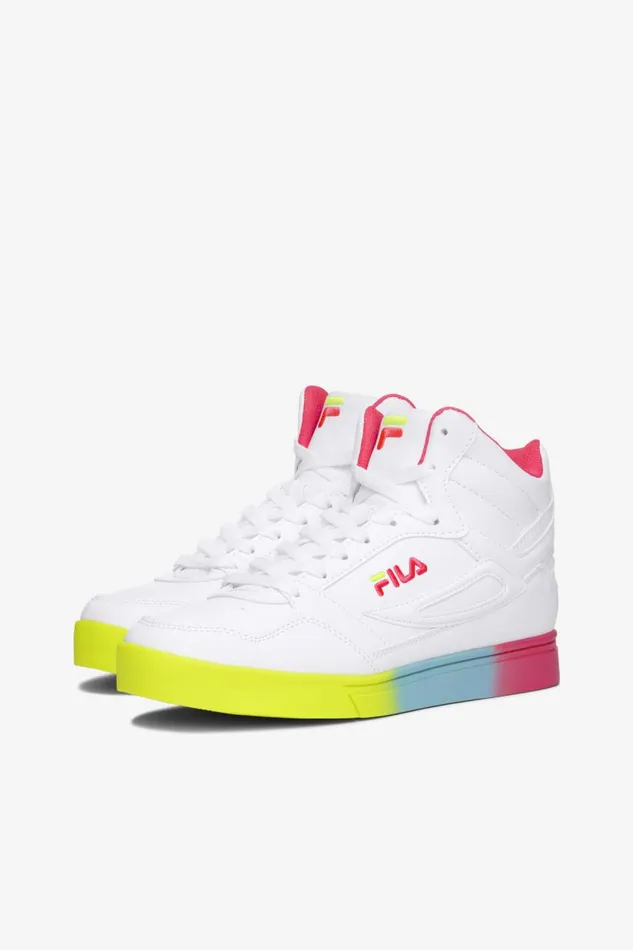 Men Fila Sneakers and Lifestyle Everge White Diva Pink Safety Yellow