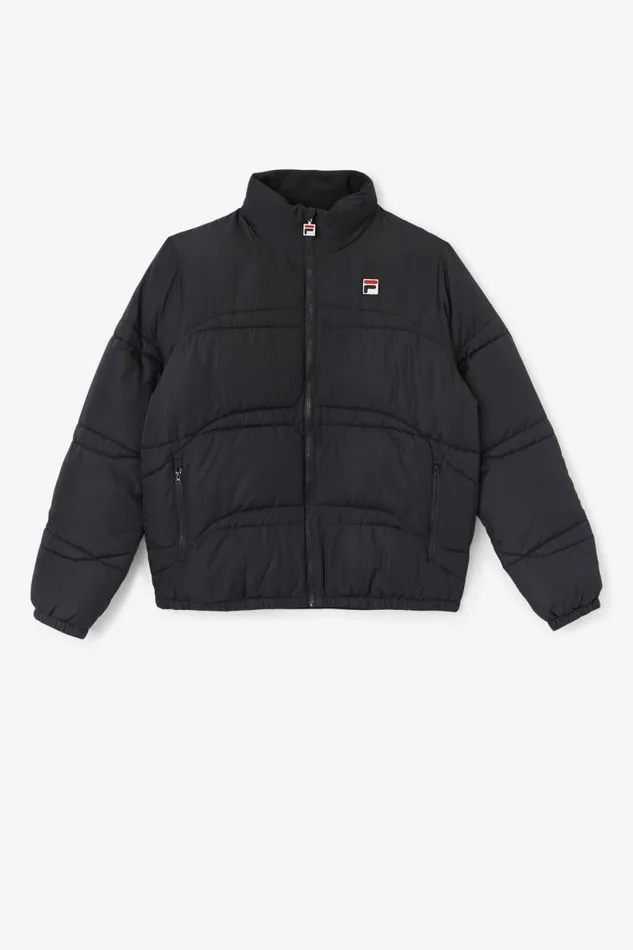 Men Fila Sweaters and Outerwear Elias Puffer Jacket Black