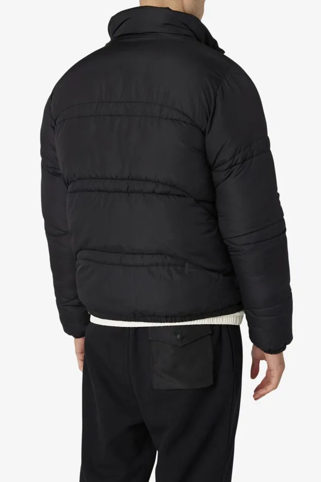 Men Fila Sweaters and Outerwear Elias Puffer Jacket Black