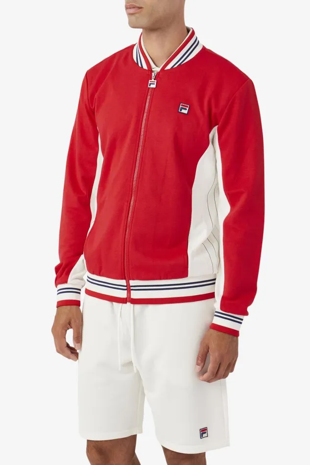 Men Fila Sweaters and Outerwear Settanta Jacket Fila Red Gardenia Fila Navy