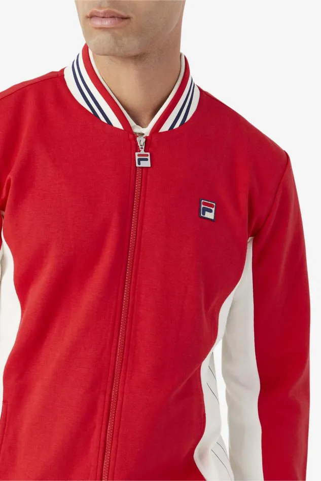 Men Fila Sweaters and Outerwear Settanta Jacket Fila Red Gardenia Fila Navy