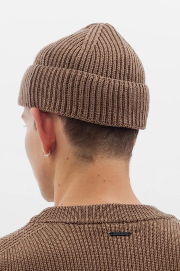 Men Fine Merino Rib Beanie Utility Khaki Norse Projects Beanies