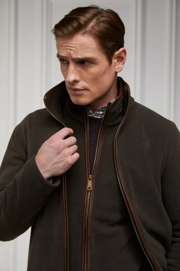 Men Fleeces Holland Cooper Country Fleece Jacket Khaki