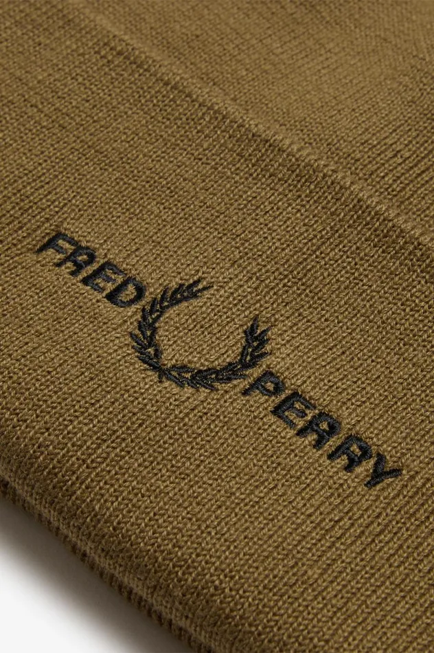 Men Graphic Beanie Shaded Stone Fred Perry Accessories