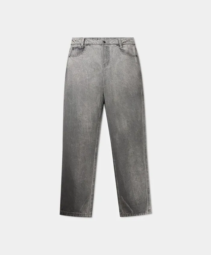 Men Grey Amba Wax Relaxed Jeans Daily Paper Pants