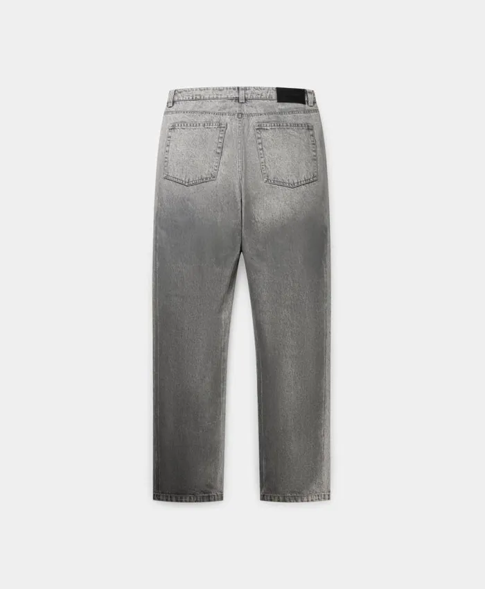 Men Grey Amba Wax Relaxed Jeans Daily Paper Pants Men Grey Amba Wax Relaxed Jeans Daily Paper Pants