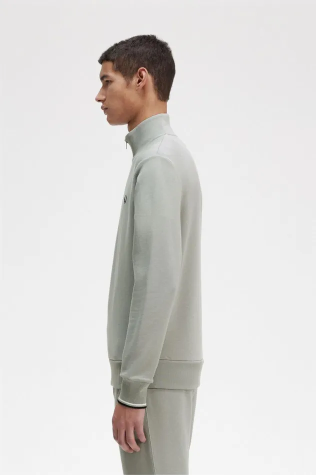 Men Half Zip Sweatshirt Limestone Fred Perry Sweatshirts