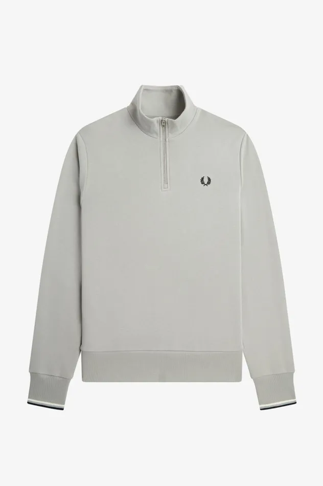 Men Half Zip Sweatshirt Limestone Fred Perry Sweatshirts