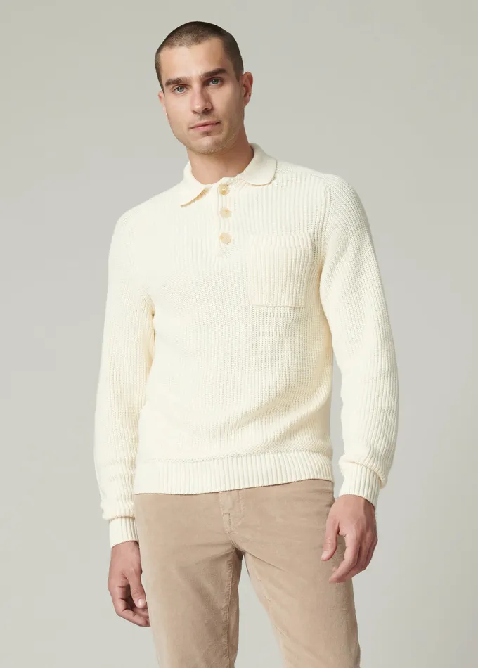 Men Joe8217s Jeans RUBEN POLO SWEATER Chalk Sweaters Hoodies